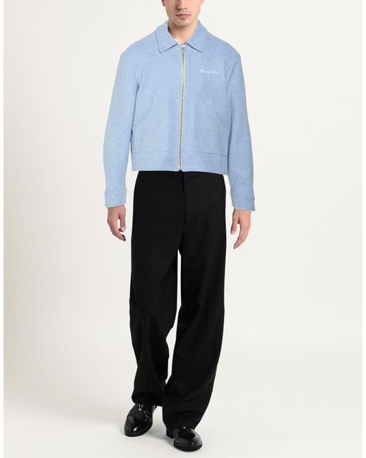 FAMILY FIRST Blue Jacket Polyester, Wool for men