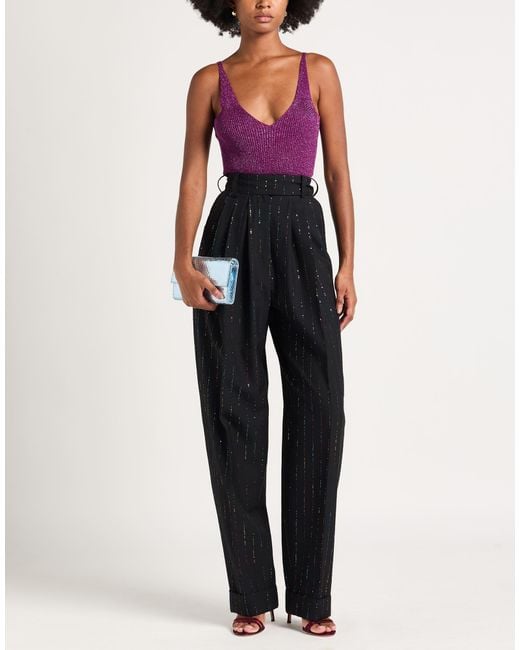 Alexandre Vauthier Black Pants Wool, Polyamide, Elastane