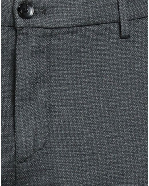 Yan Simmon Gray Pants Cotton, Polyester, Elastane for men