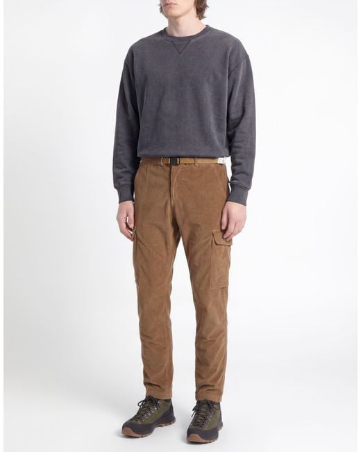 White Sand Brown Pants Cotton, Lyocell, Elastane for men