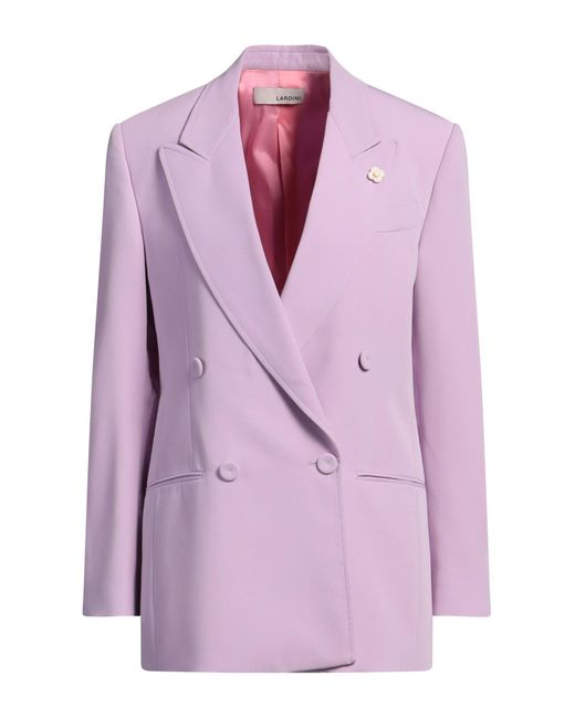Lardini Purple Lilac Blazer Polyester, Rayon, Elastane