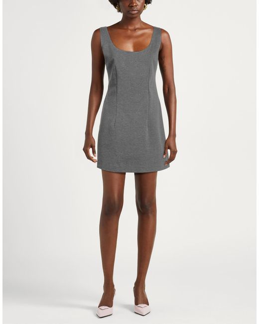 ViCOLO Gray Mini Dress Viscose, Polyamide, Elastane