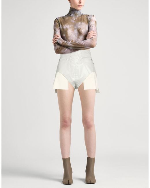 Rick Owens Natural Denim Shorts