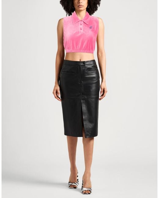Moschino Pink Fuchsia Polo Shirt Polyester, Elastane