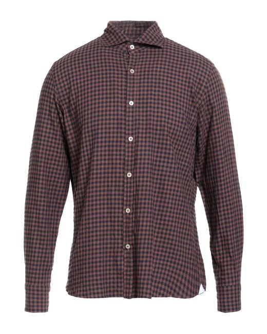 Giannetto Portofino Purple Shirt Cotton for men