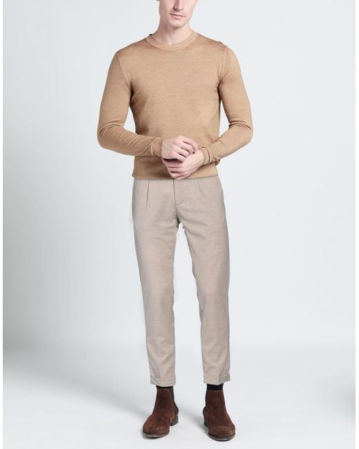 Myths Natural Taupe Pants Polyester, Wool, Elastane for men