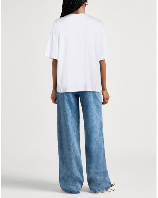 MSGM White T-Shirt Cotton