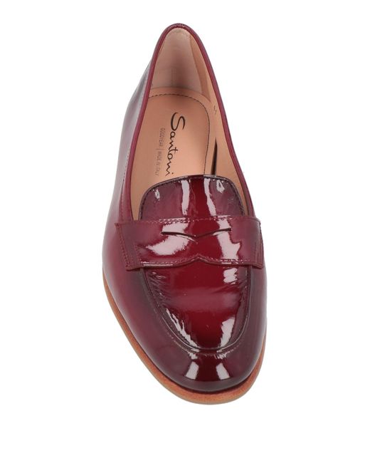 Santoni Red Loafer