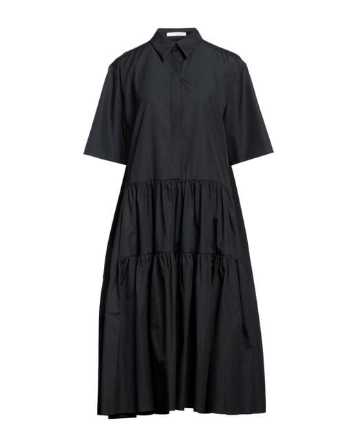 CECILIE BAHNSEN Black Midi Dress