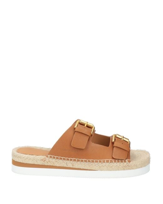 See By Chloé Brown Tan Espadrilles Calfskin