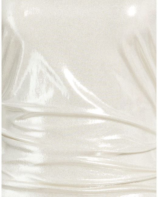 Pinko White Mini Dress Polyester, Elastane