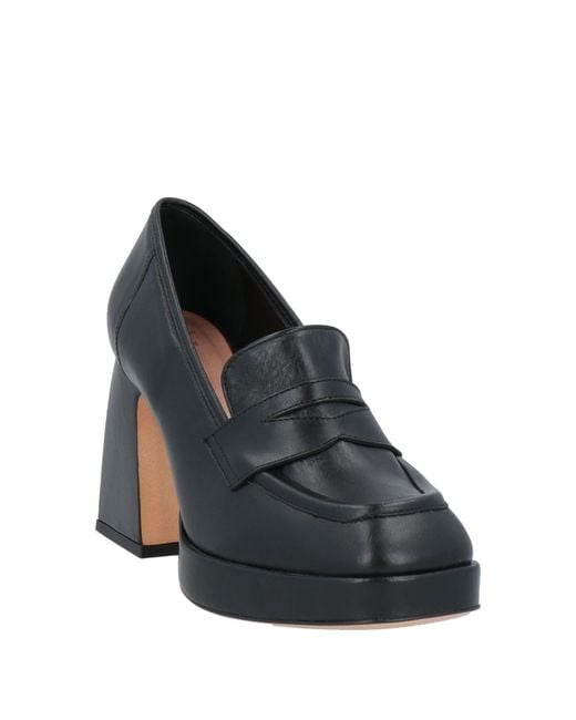 Vicenza Black Loafers Leather