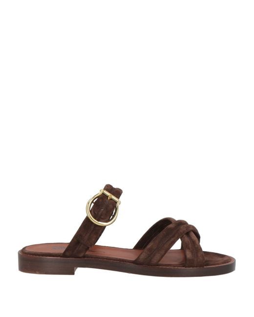 Michel Vivien Brown Sandals Leather