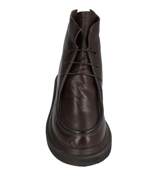 Moma Brown Dark Ankle Boots Calfskin