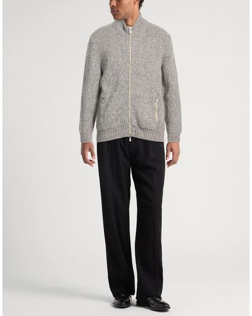 Eleventy Gray Cardigan Wool, Cashmere, Elastane for men