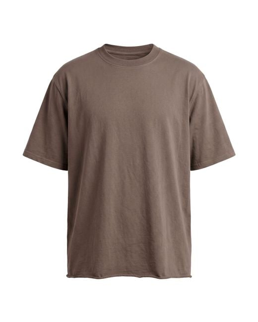 Rick Owens Brown Taupe T-Shirt Cotton for men
