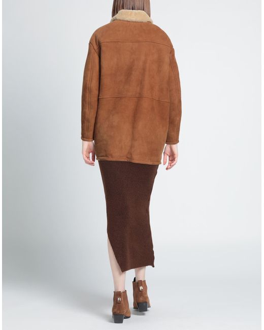 Erika Cavallini Semi Couture Brown Coat