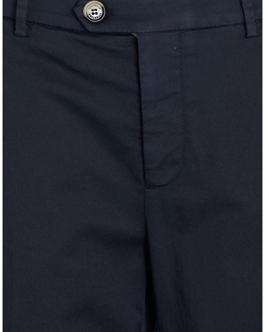 Brunello Cucinelli Blue Pants Cotton, Elastane for men