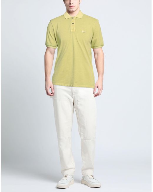 C P Company Yellow Polo Shirt for men