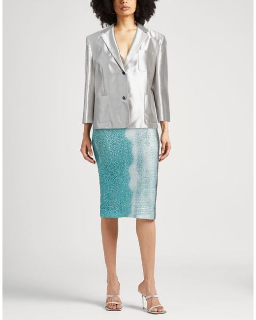 Theory Gray Blazer Silk