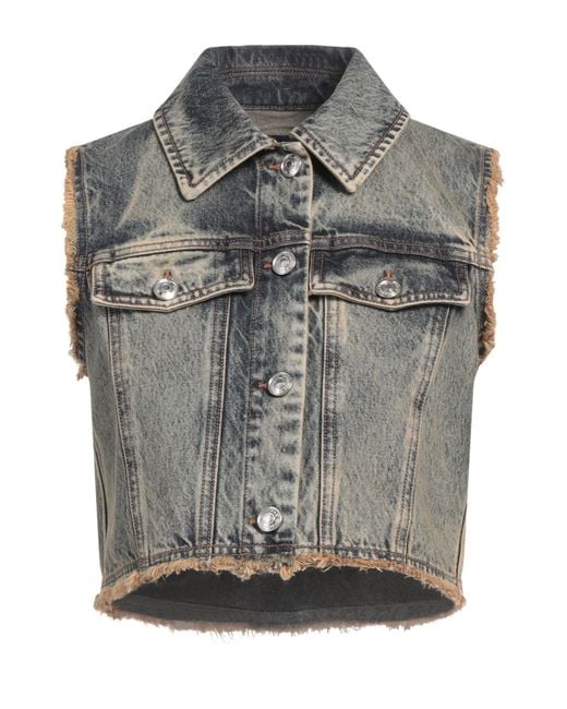 Sportmax Gray Denim Outerwear Cotton