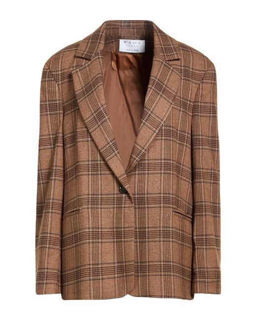 Kaos Brown Blazer Polyester, Viscose, Elastane