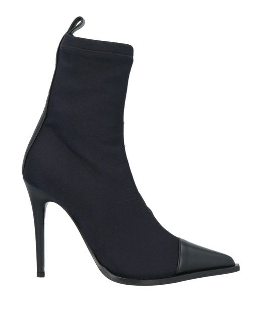 Amiri Blue Ankle Boots Soft Leather, Textile Fibers
