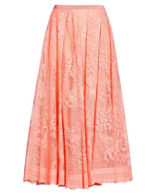Dior Pink Maxi Skirt Cotton, Polyamide