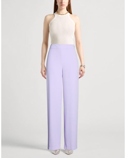 Patrizia Pepe Purple Lilac Pants Polyester