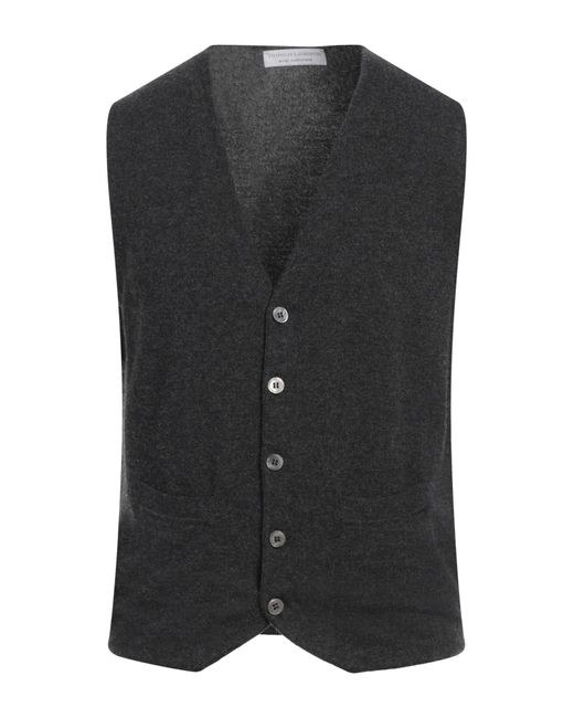 FILIPPO DE LAURENTIIS Black Cardigan Merino Wool, Cashmere for men