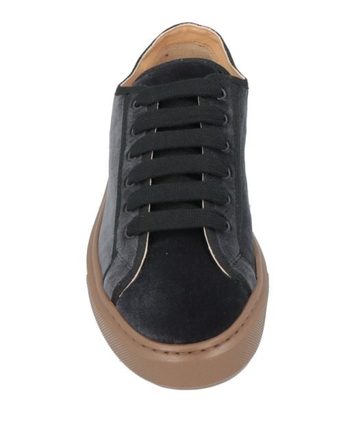Doucal's Black Sneakers Textile Fibers