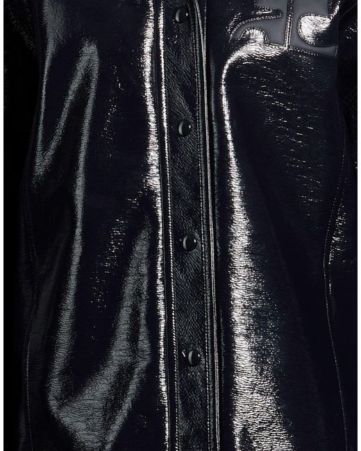 Courreges Black Midnight Jacket Cotton, Polyurethane, Elastane, Polyamide