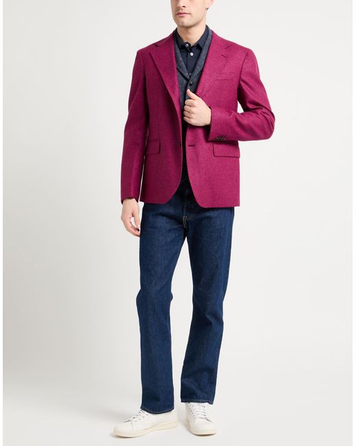 Brian Dales Purple Plum Blazer Wool for men