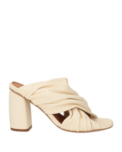 Forte_forte Natural Ivory Sandals Leather