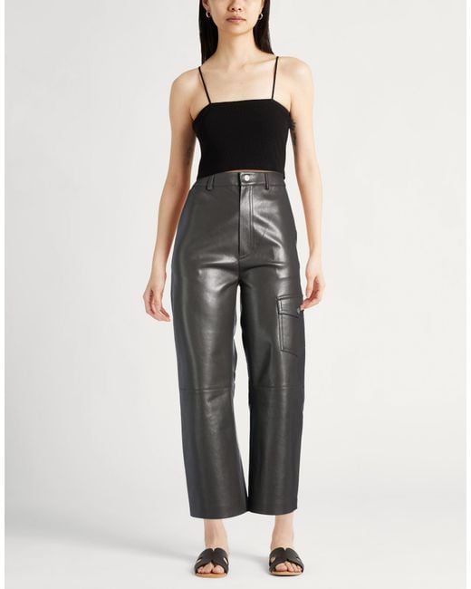 Nanushka Gray Charcoal Pants Polyester