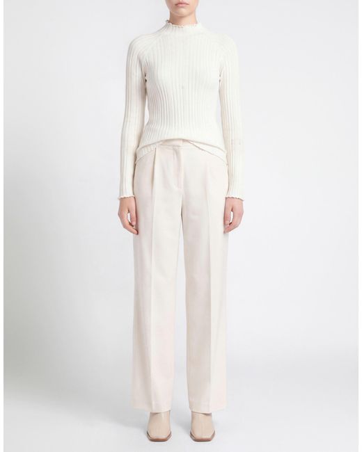 Soallure White Rollkragenpullover