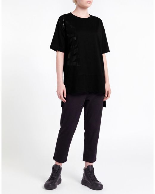 Moorer Black T-Shirt Cotton