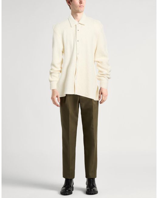 Jil Sander White Shirt Alpaca Wool, Wool for men