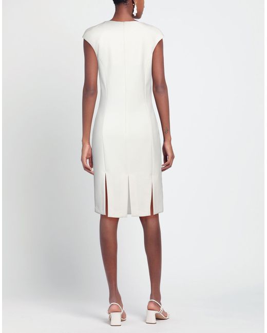 SIMONA CORSELLINI White Midi-Kleid
