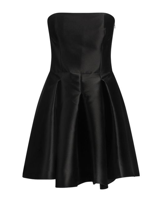 Alberta Ferretti Black Mini Dress Polyester, Silk