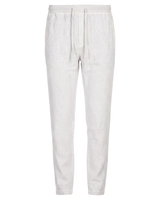120% Lino White Trouser for men