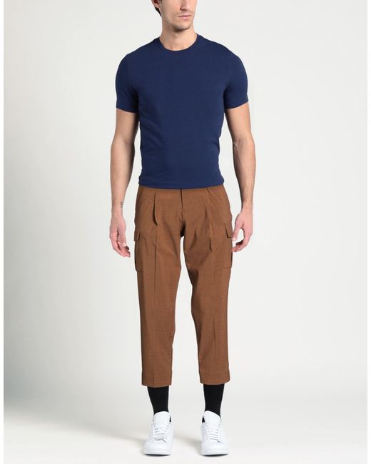 Gazzarrini Brown Pants Polyester, Elastane for men