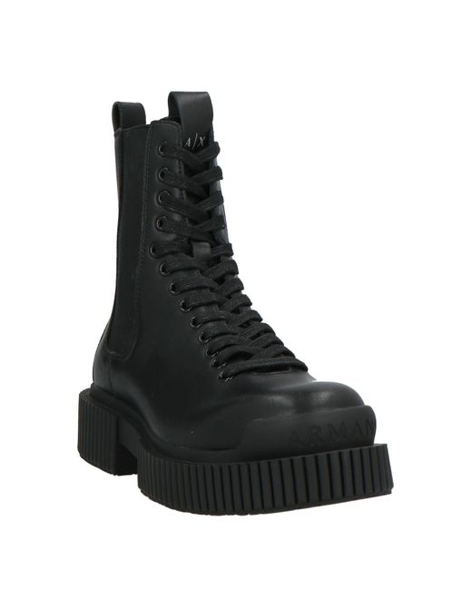ARMANI EXCHANGE Black Ankle Boots