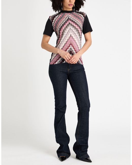 Missoni Black T-Shirt Viscose, Metallic Fiber, Polyamide, Cotton
