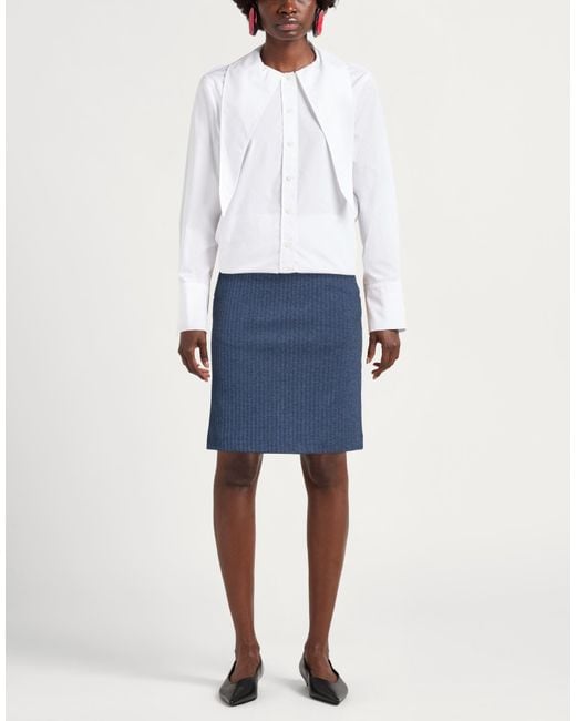 Gant Blue Mini Skirt Cotton, Polyamide, Elastane