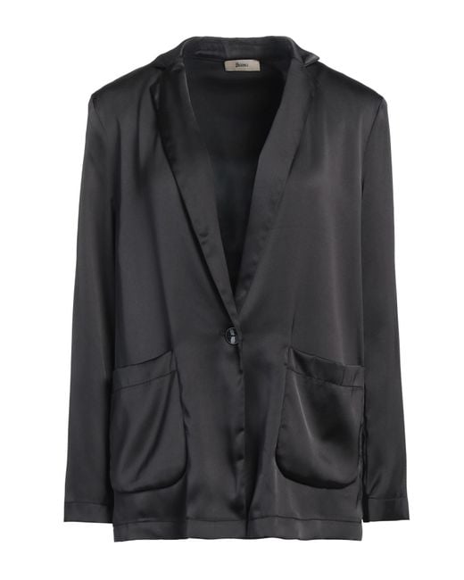 Herno Black Blazer Polyester