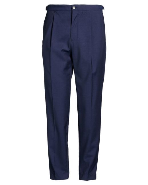 Incotex Blue Pants Virgin Wool for men