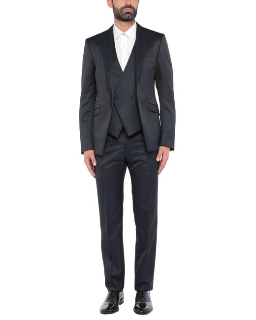 Pal Zileri Black Midnight Suit Wool, Polyester for men