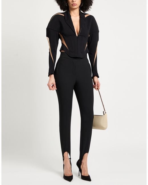 Mugler Black Jacket Viscose, Elastane, Polyamide