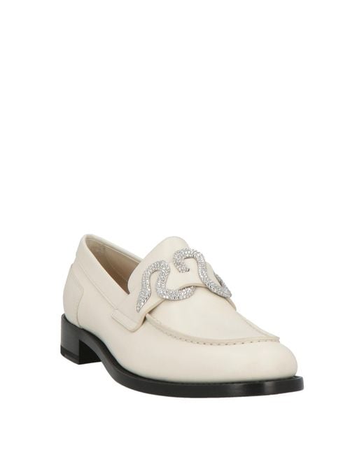 Rene Caovilla White Loafers Calfskin